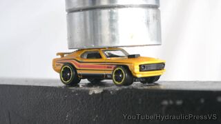 Ford Mustang vs Hydraulic Press - Hot Wheels Muscle car beat down