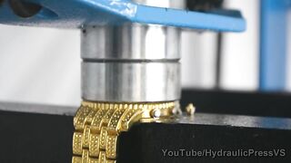 $20 000 Rolex gold watch vs Hydraulic Press - How to make gold!