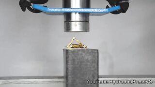 $20 000 Rolex gold watch vs Hydraulic Press - How to make gold!