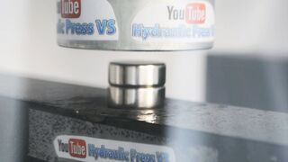 Neodymium Magnets vs Hydraulic Press - Magnetic Explosion