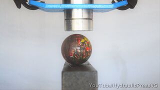 Bouncy Ball vs Hydraulic Press - No more bouncing