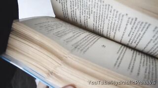 Thick Book vs Hydraulic Press - How to turn a book back to wood