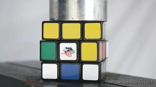 Rubik's Cube vs Hydraulic Press - Speedsolving