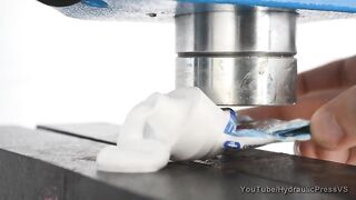 Toothpaste Tube vs Hydraulic Press - How to get the last toothpaste out