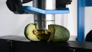 Avocado vs Hydraulic Press - Making Guacamole