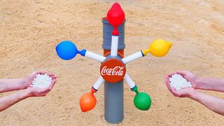 Coca Cola and Mentos vs Balloons