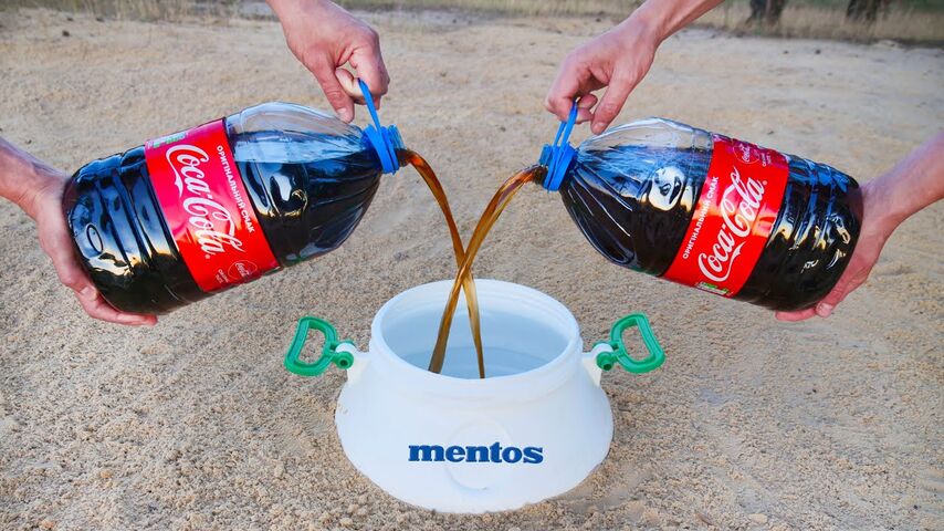 coca cola mentos and baking soda experiment