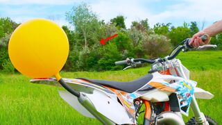 EXPERIMENT: HUGE BALLOON vs MOTORCYCLE EXHAUST