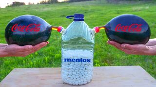Experiment: the Balloon of Coca Cola VS  Mentos