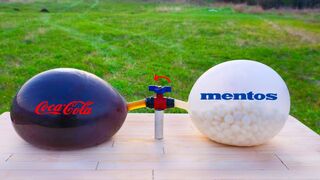 Experiment: the Balloon of Coca Cola VS the Balloon of Mentos
