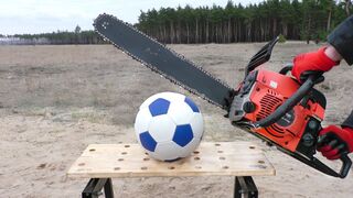 EXPERIMENT: CHAINSAW VS SOCCER BALL