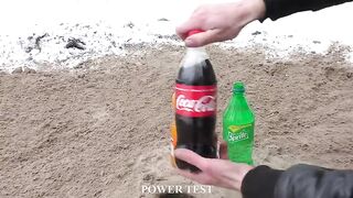 Experiment: Cola, Fanta, Sprite and Mentos Underground