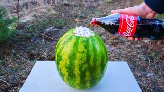 Experiment: Coca-Cola and Mentos vs Watermelon
