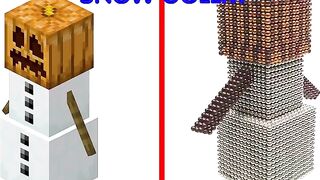 Minecraft Vs Monster Magnets | Minecraft In Real Life with Magnetic Balls