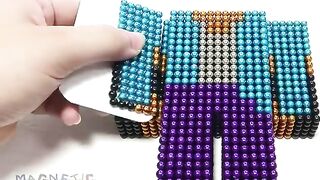 Herobrine Minecraft Vs Monster Magnets | How To Make Herobrine with Magnetic Balls