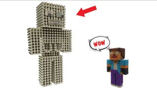 How To Make Giant Skeleton Minecraft with Big Magnetic Balls