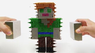 Alex Minecraft Vs Monster Magnets | DIY Alex with Magnetic Balls