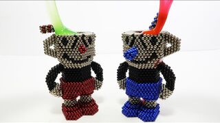 Cuphead & Mugman Vs Monster Magnets | How To Make Cuphead & Mugman With Magnetic Balls