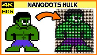 ASMR - Making Nanodots Bruce Banner - HULK from Magnetic Balls | Pixel Art | Top 10 Magnetics