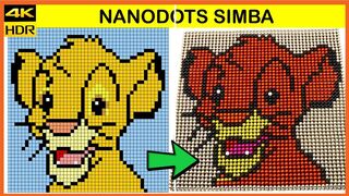ASMR | Making Nanodots Simba - The Lion King | Pixel Art | Top 10 Magnetics