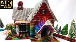 ASMR - Building christmas House from Magnetic Balls, Satisfying 100 %, Let's See I Do BuPi Show 4k