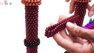 DIY - How To Build Japanese Temple From Magnetic Balls And Surrounded by Christmas tree BuPi Show 4K