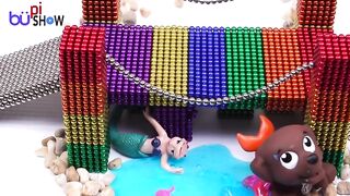DIY   How To Make Rainbow Bridge With Magnetic Ball, Slime, For Car toys McQueen  - BuPi Show 4k