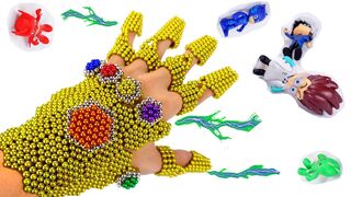 Amazing THANOS Infinity Gauntlet Made Out Of 1,777 Magnetic Balls DIY ASMRDestroys PJ Masks Toys