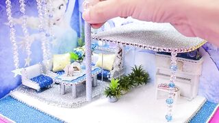 DIY #Miniature #Frozen #Living Room and #Balcony ~ Frozen #Elsa #Room #Decor #3