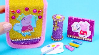 DIY #Miniature #Peppa #Pig #School #Supplies ~ #Backpack, Glitter Pen, Pencil Case