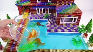DIY - Building Amazing Villa House Aquarium From Magnetic Balls (Magnet Satisfying) 