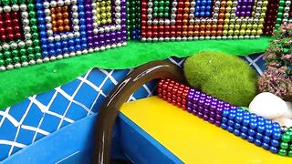 DIY - Build Underground Swimming Pool For Eel With Magnetic Balls (Satisfying) - WOW Magnet