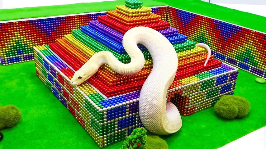 ASMR - Build Underground piramida Temple For Python With Magnetic Balls ...