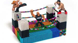 DIY How To Make WWE Wrestling Ring with Magnetic balls | ASMR | Magnetic Toy