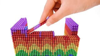 How to make an animal delivery truck, tiger, lion, zebra, unicorn, from magnetic balls (ASMR)