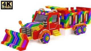 DIY - How To Make Beautiful Bulldozer Truck From Magnetic Balls | ASMR Satisfying Video