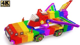 How To Make Monster Truck Transport Aircraft From Magnetic Balls