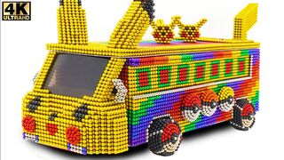 DIY - How To Make Amazing Pikachu Bus From Magnetic Balls  | ASMR Satisfying Video