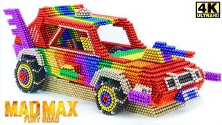 DIY - كيف تصنع سيارة ماد ماكس جميلة من الكرات المغناطيسية (ASMR)