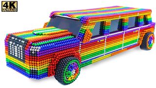 DIY - كيف تصنع سيارة ليموزين مذهلة من الكرات المغناطيسية (ASMR)