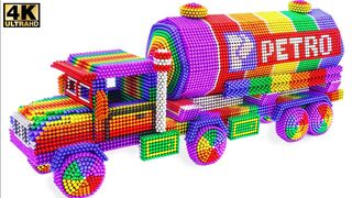 DIY -  كيفية صنع شاحنة وقود مذهلة من الكرات المغناطيسية  (ASMR)