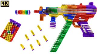 DIY - كيف تصنع لعبة ببجي ببجي MP5K جميلة من الكرات المغناطيسية (ASMR)