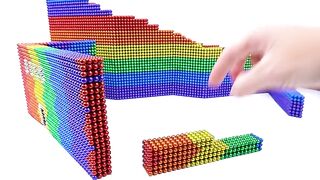 DIY - كيفية جعل ملعب لعبة البولينج الشريحة من الكرات المغناطيسية (مرضية) | Oddly Magnets