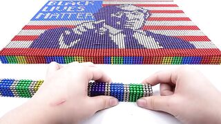 DIY - DONAL TRUMP Support Black Lives Matter RELIEFS From Magnetic Balls (Satisfying)  Oddly Magnets