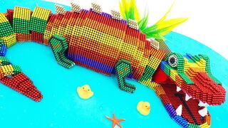 DIY - How To Make Crocodile On Slime From Magnetic Balls (ASMR Satisfying) | Oddly Magnets