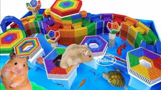 DIY - Build Maze Park Hamster In Water From Magnetic Balls (Satisfying) | Oddly Satisfying
