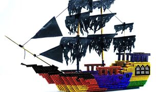 네오큐브 자석으로 해적선 만들기 (DIY Building Pirate Ships With Magnetic Balls)