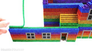 DIY - How To Build a Large Mansion Using Magnetic Balls (ASMR Satisfying video)- Haeon Magnet 4K