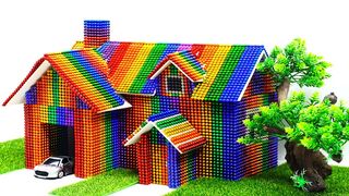 DIY - How To Build Beautiful Country House Using Magnetic Balls (ASMR Satisfying) - Haeon Magnet 4K