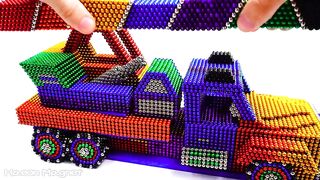DIY - How To Make Amazing Crane Truck From Magnetic Balls (ASMR Satisfying) - Haeon Magnet 해온 4K